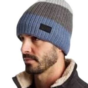 NEW! RAINFOREST Ribbed Knit Fleece Lined Beanie Hat OS.